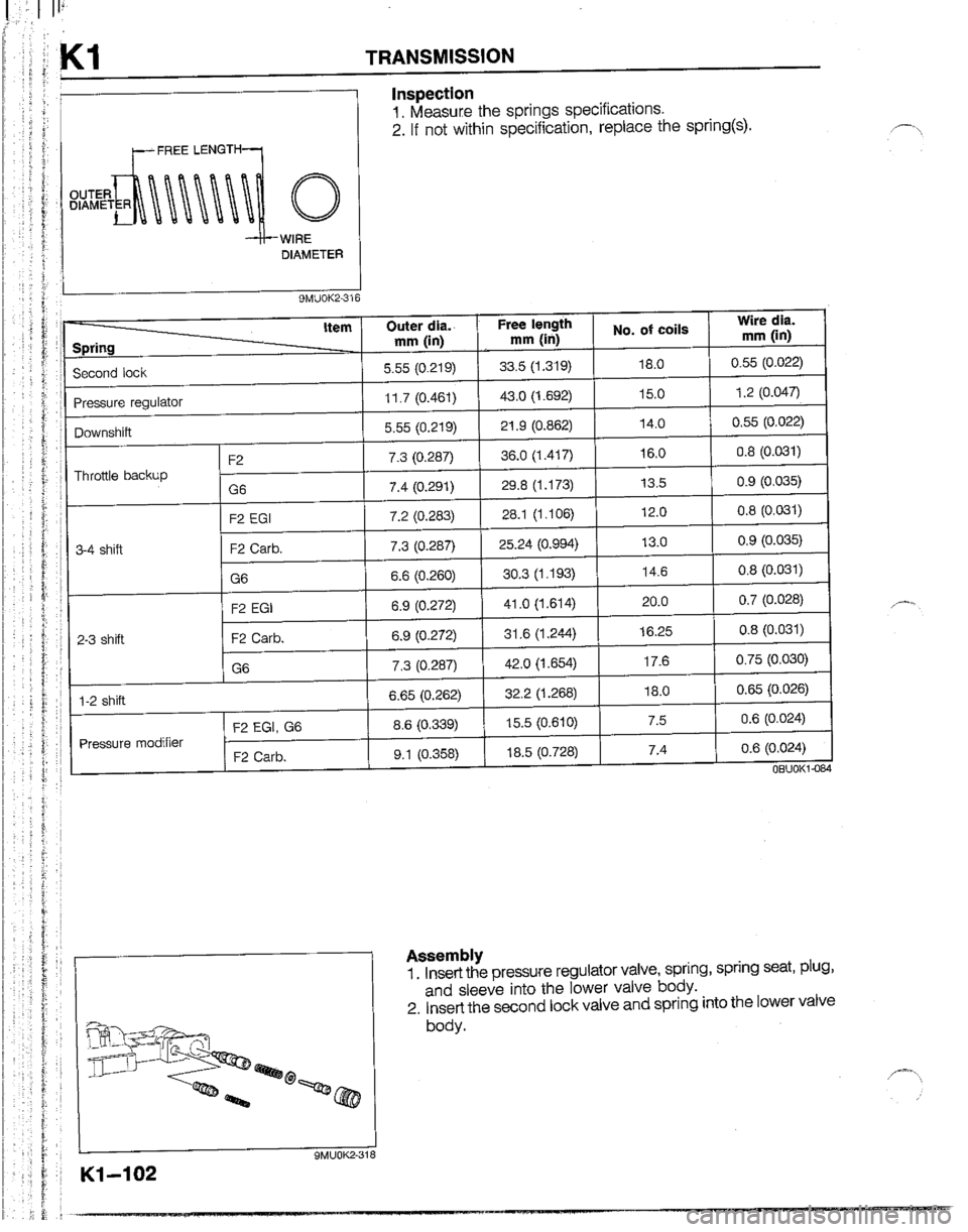 MAZDA B2200 1992  Workshop Manual 