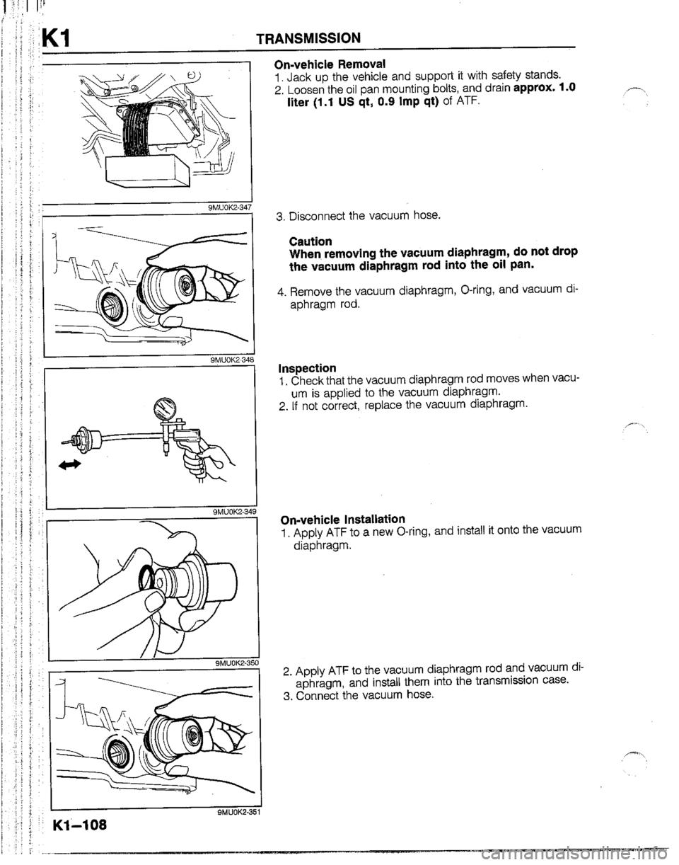 MAZDA B2200 1992  Workshop Manual 