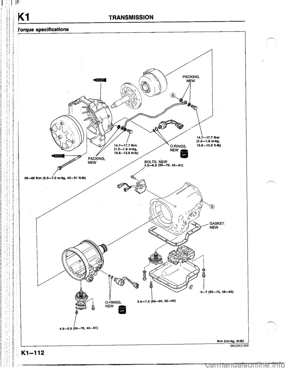 MAZDA B2200 1992  Workshop Manual 