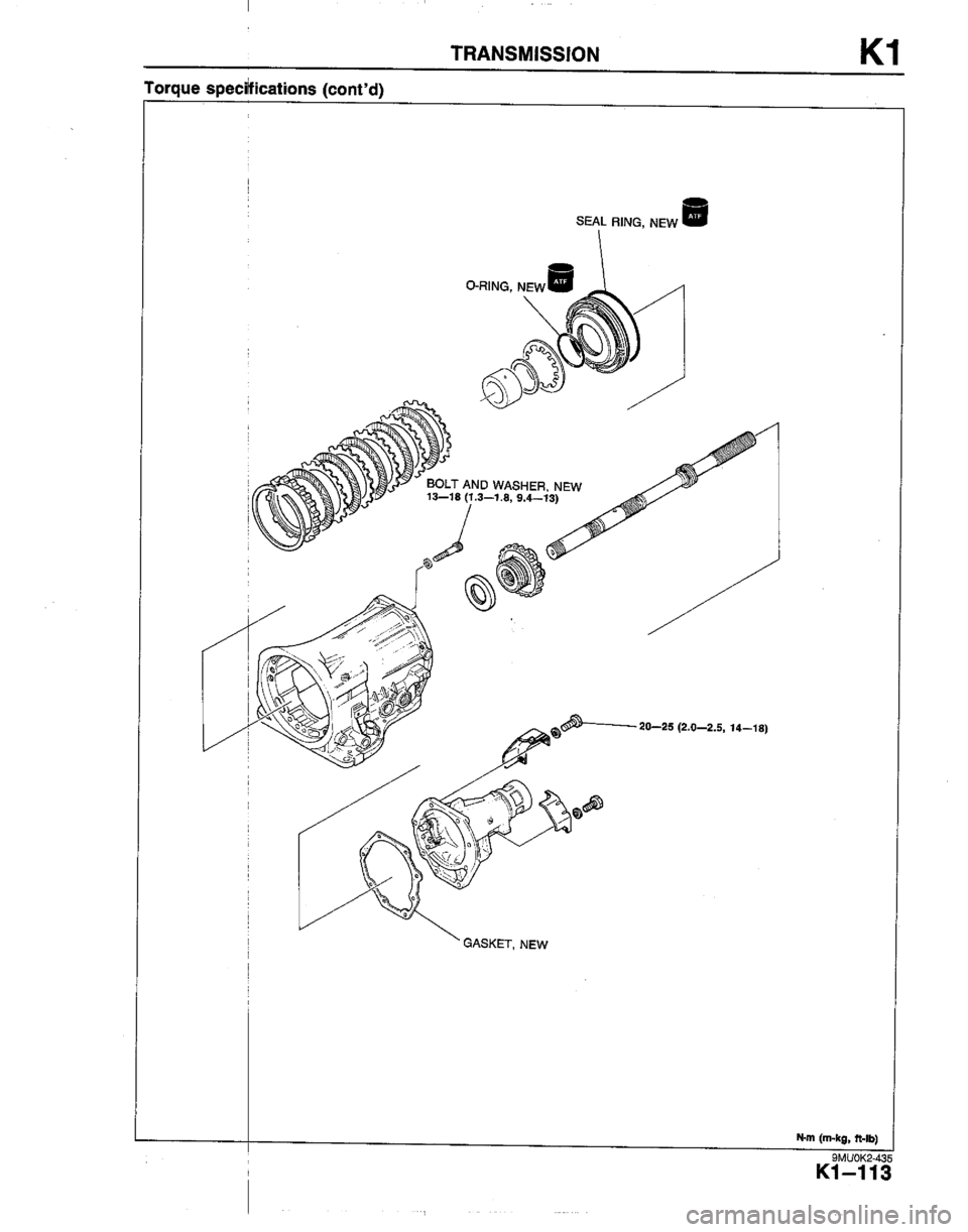 MAZDA B2200 1992  Workshop Manual 