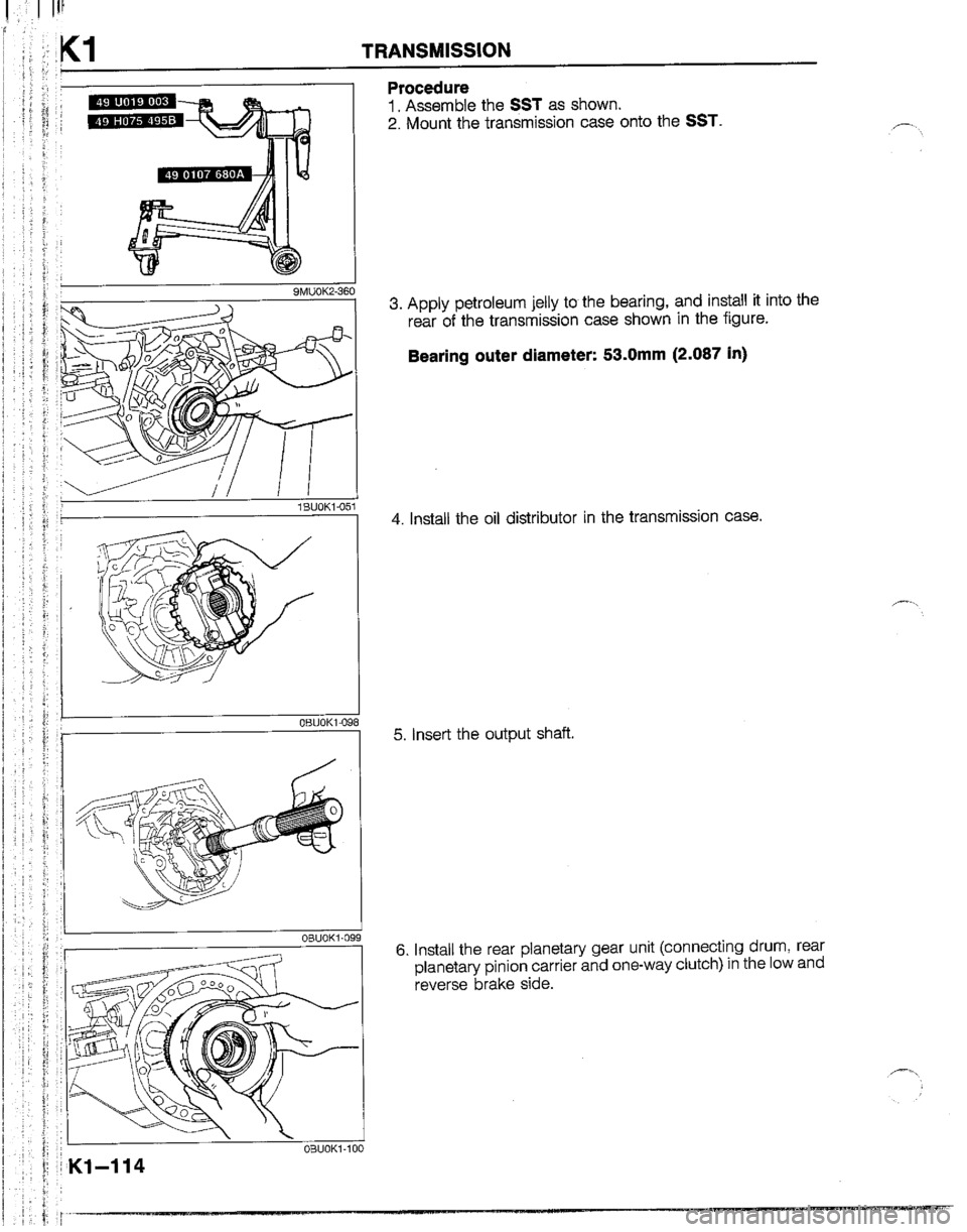 MAZDA B2200 1992  Workshop Manual 