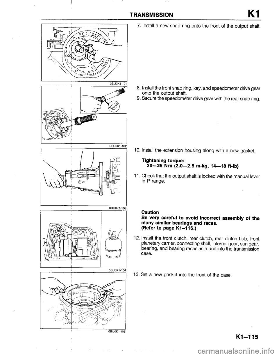 MAZDA B2200 1992  Workshop Manual 