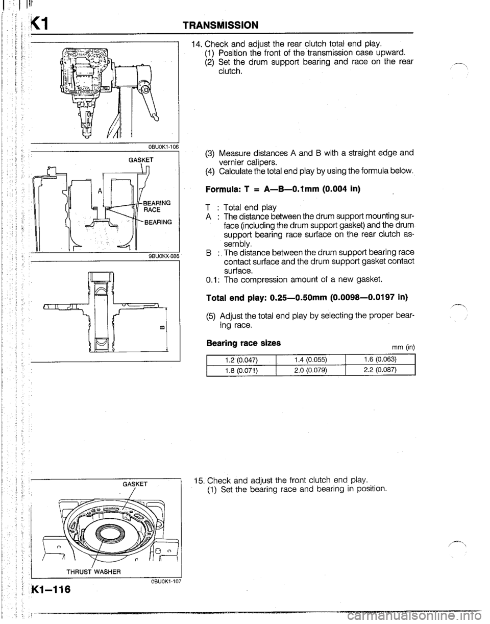 MAZDA B2200 1992  Workshop Manual 