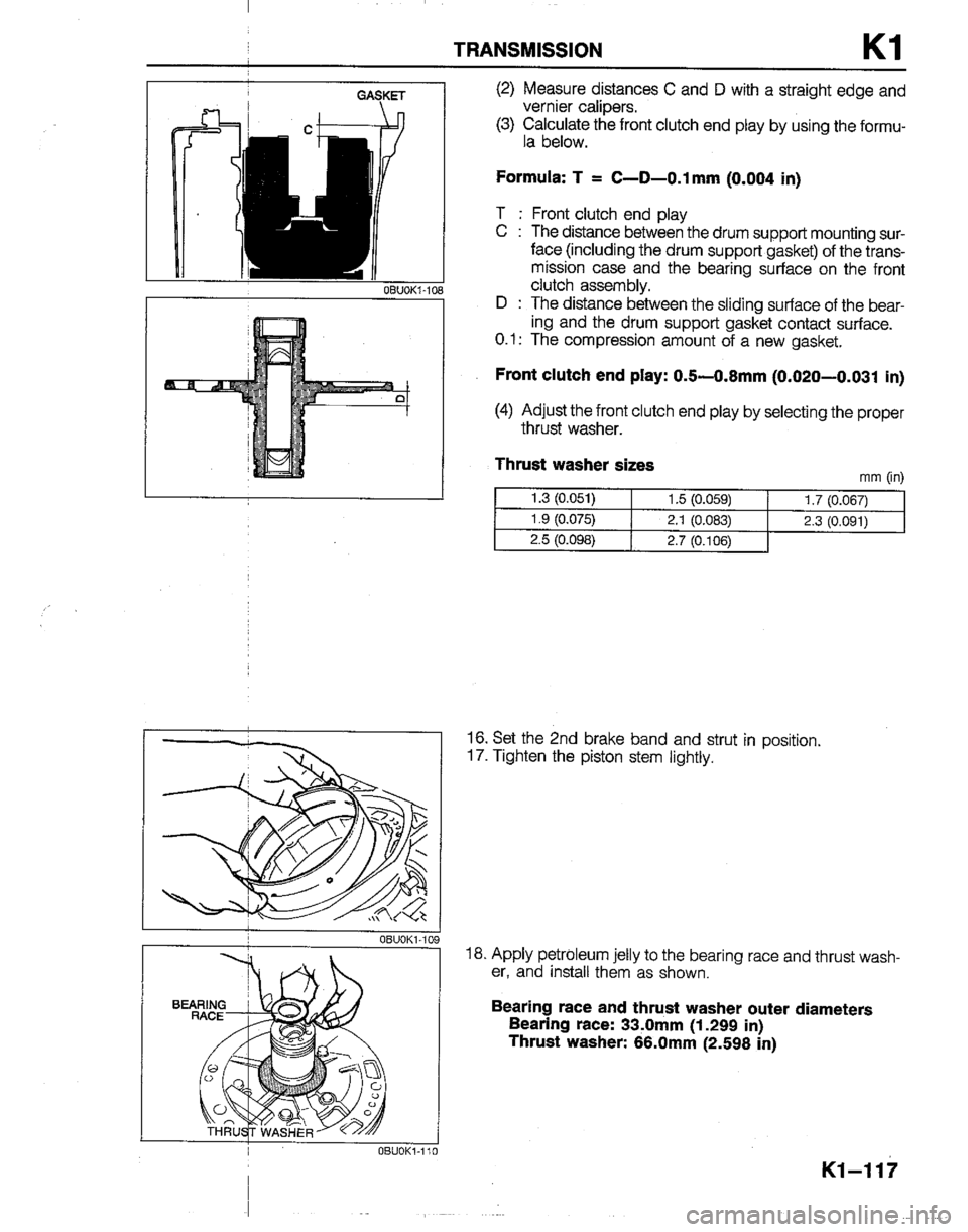 MAZDA B2200 1992  Workshop Manual 