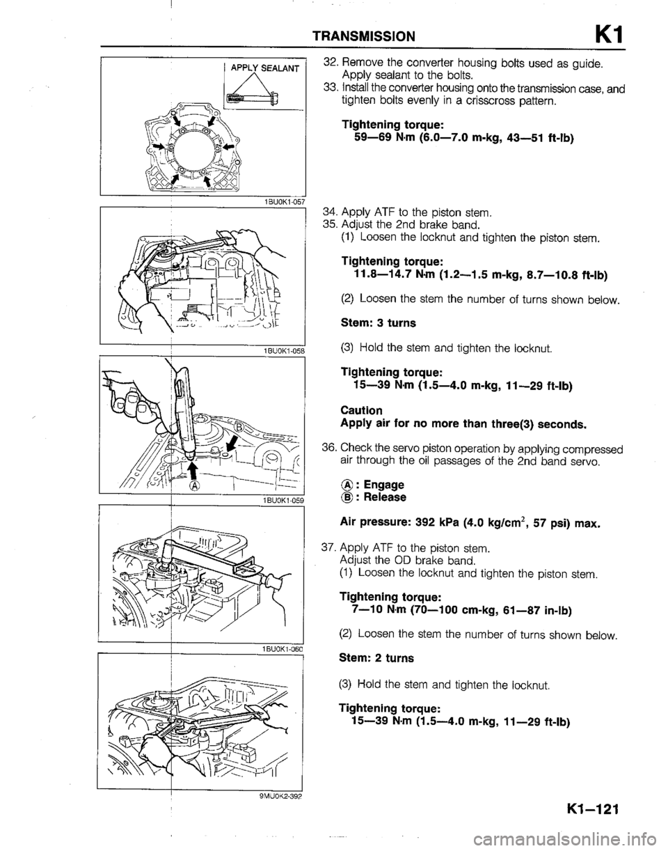 MAZDA B2200 1992  Workshop Manual 