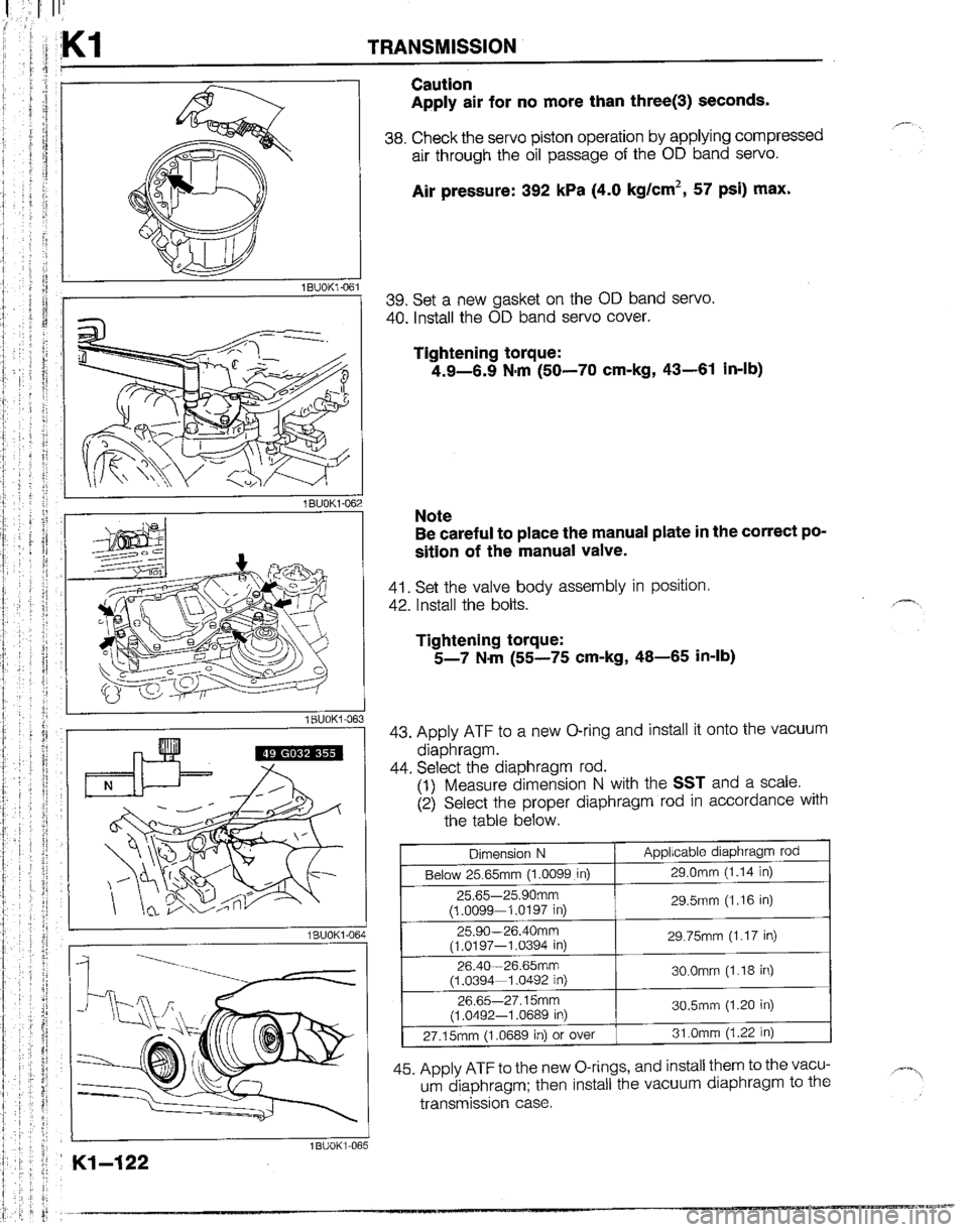 MAZDA B2200 1992  Workshop Manual 