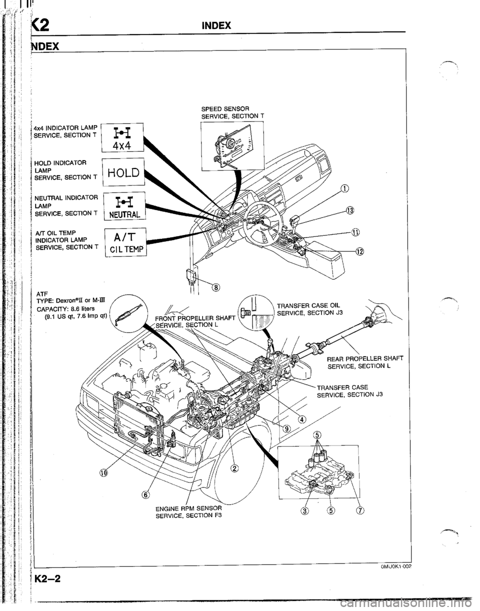 MAZDA B2200 1992  Workshop Manual 