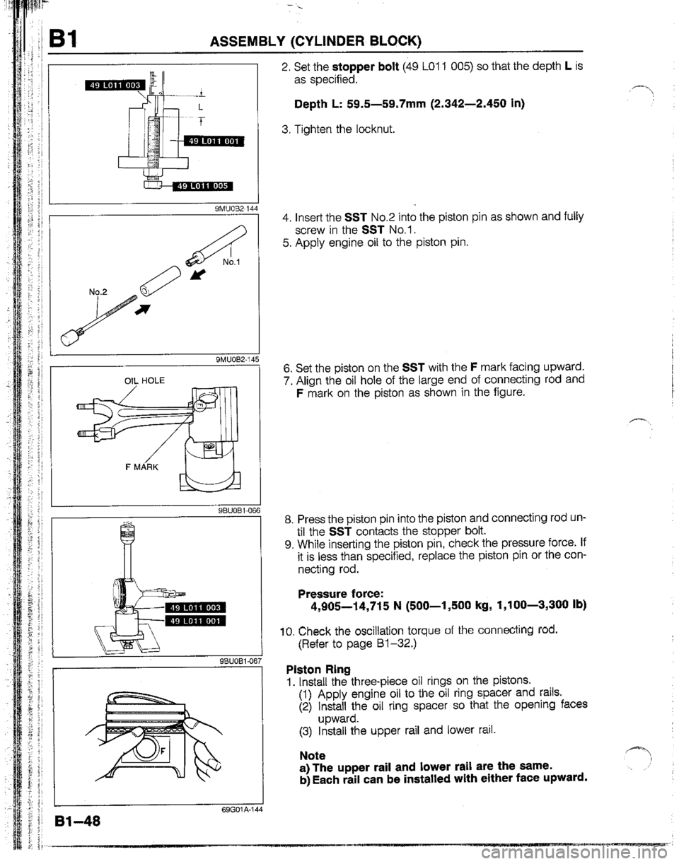 MAZDA B2200 1992  Workshop Manual 