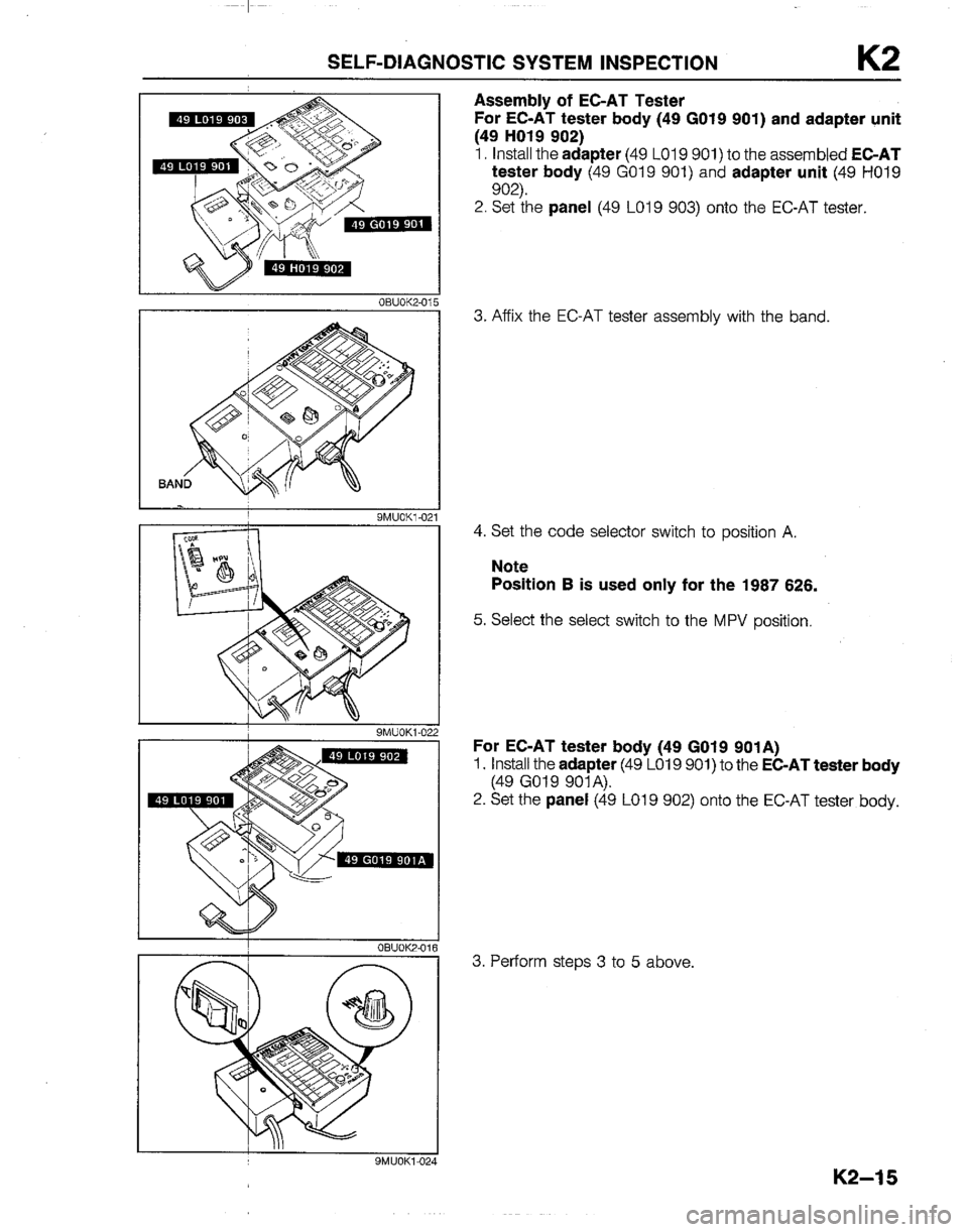 MAZDA B2200 1992  Workshop Manual 