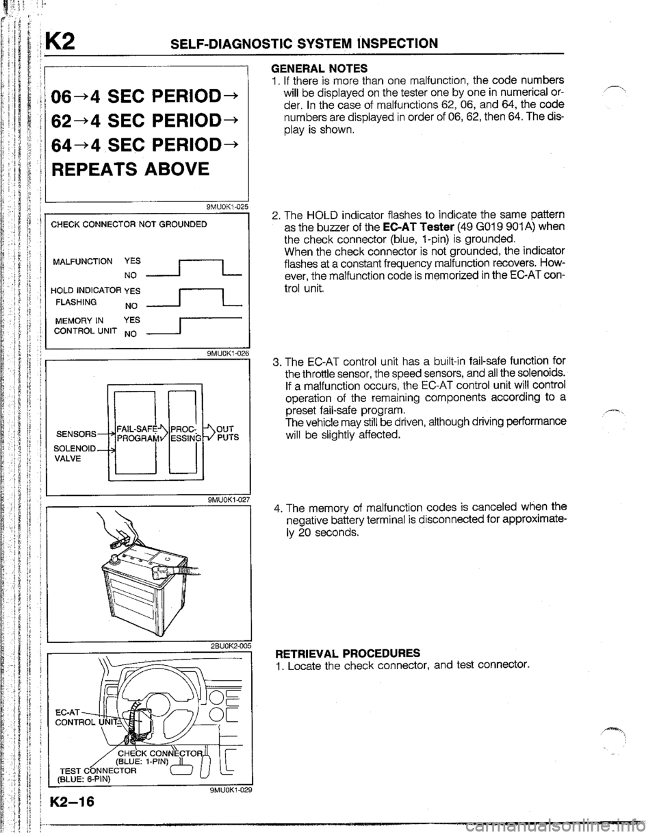 MAZDA B2200 1992  Workshop Manual 