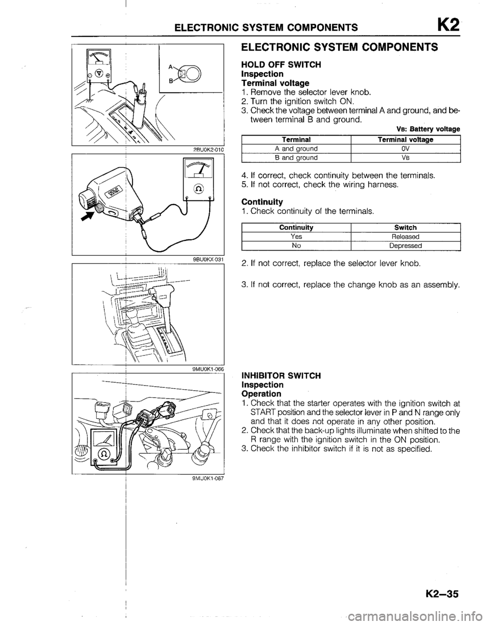 MAZDA B2200 1992  Workshop Manual 