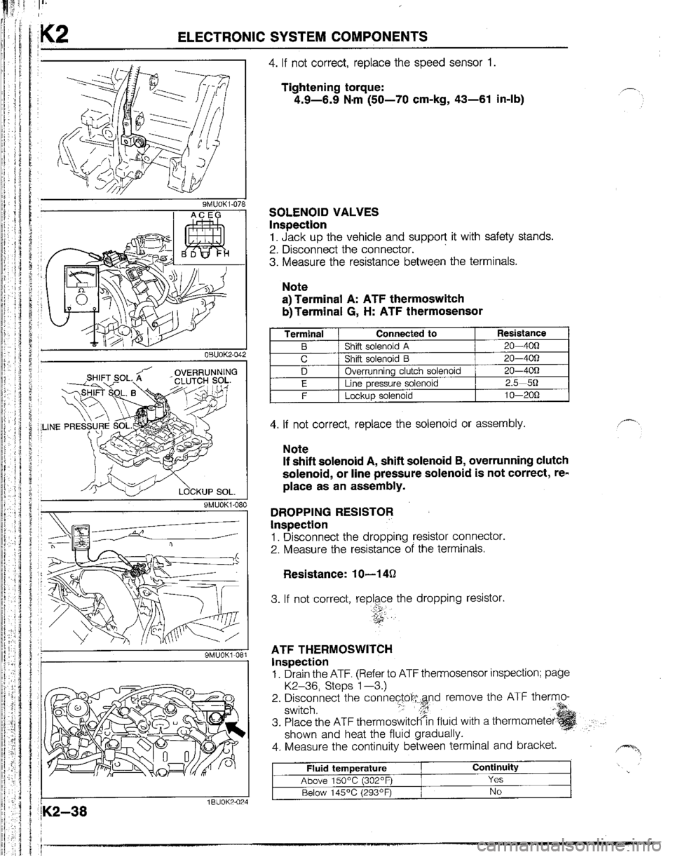 MAZDA B2200 1992  Workshop Manual 