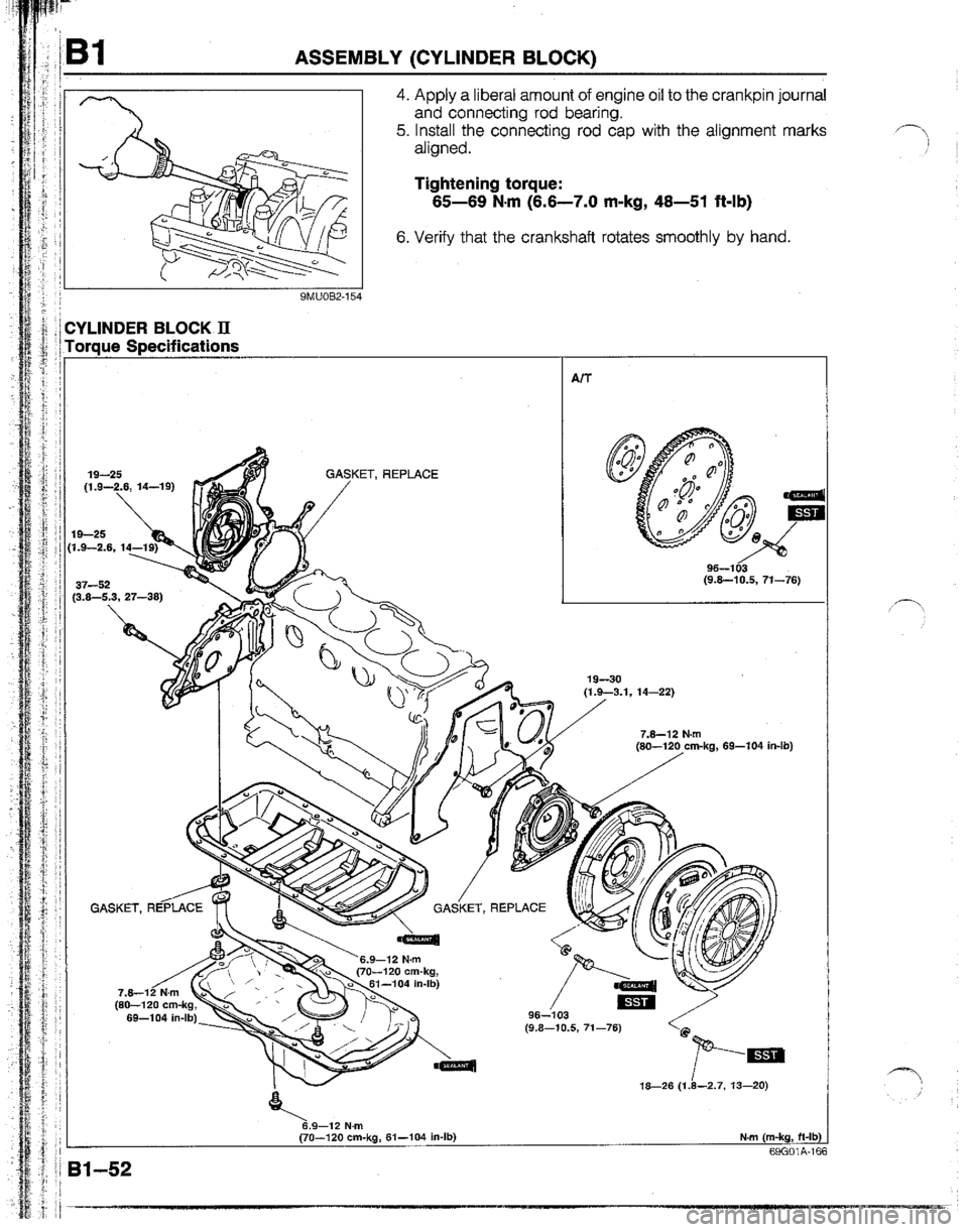 MAZDA B2200 1992  Workshop Manual 