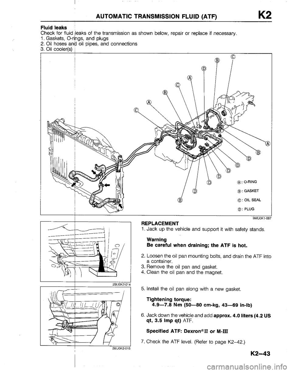 MAZDA B2200 1992  Workshop Manual 