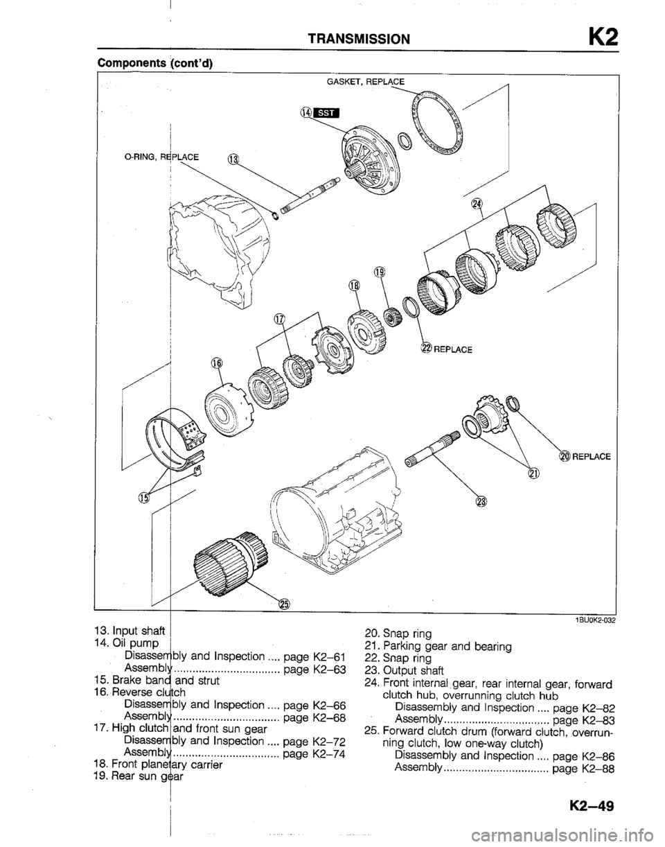 MAZDA B2200 1992  Workshop Manual 