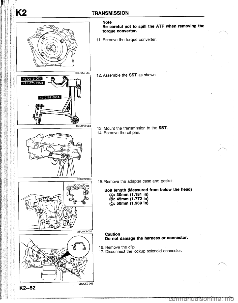 MAZDA B2200 1992  Workshop Manual 