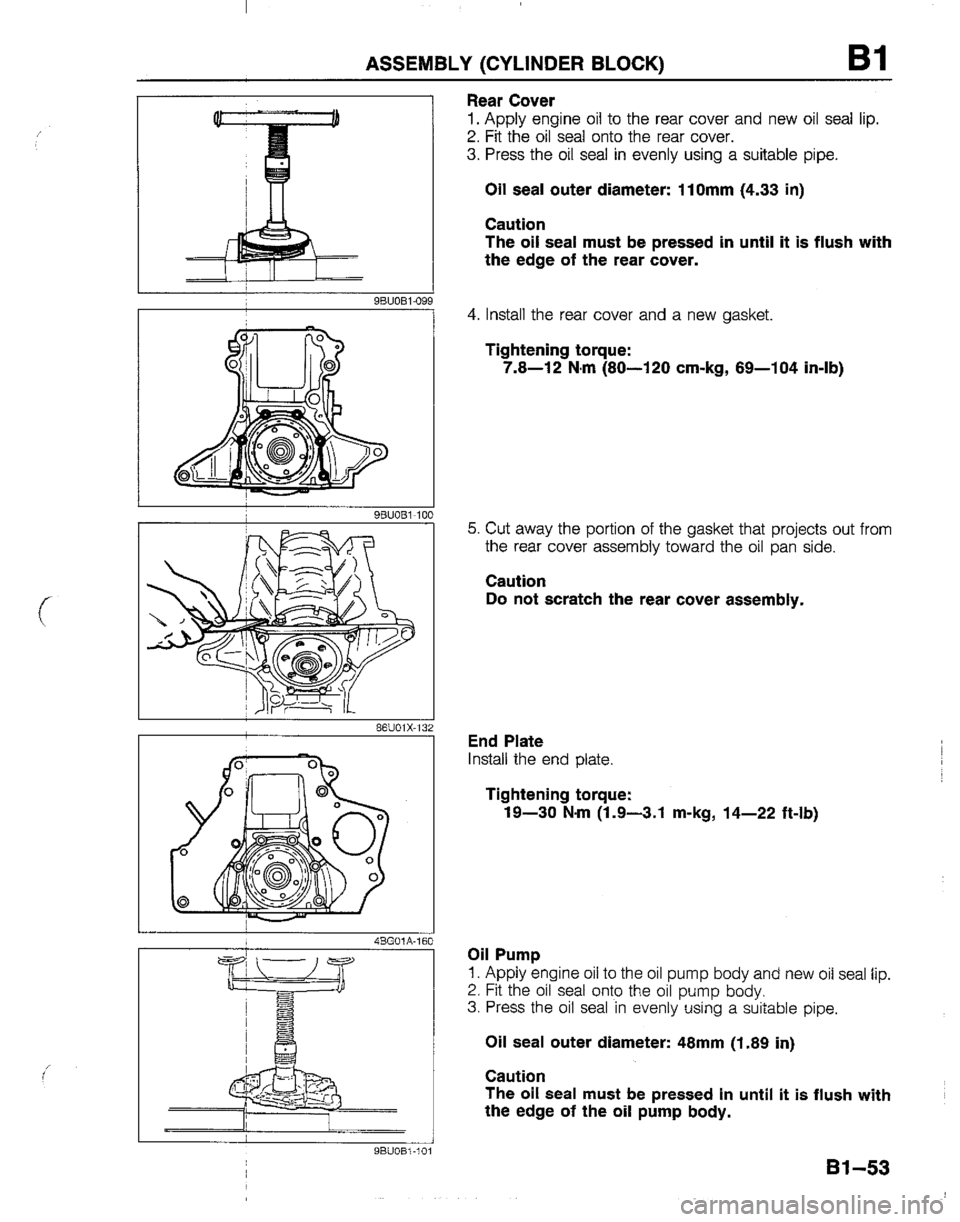 MAZDA B2200 1992  Workshop Manual 