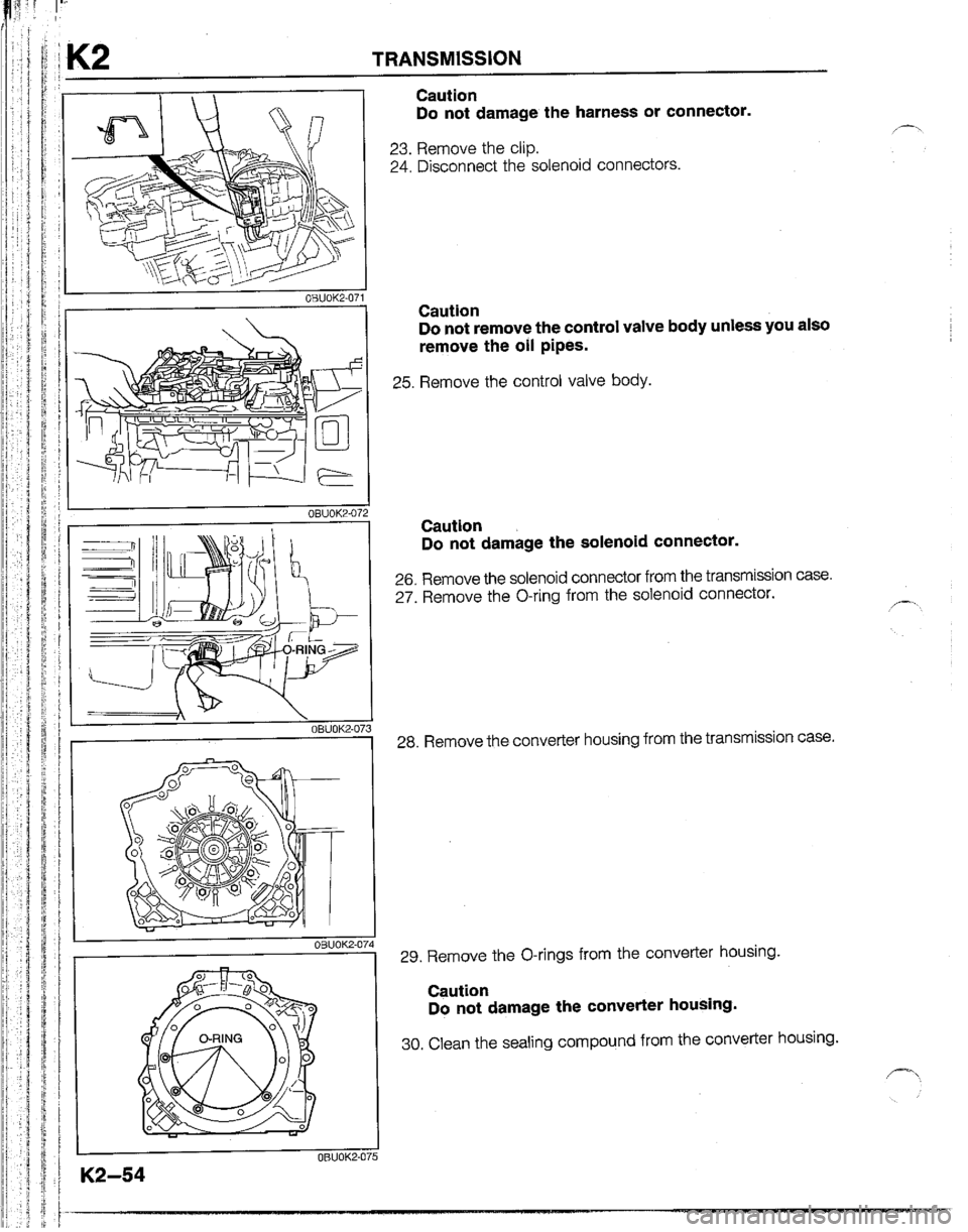 MAZDA B2200 1992  Workshop Manual 