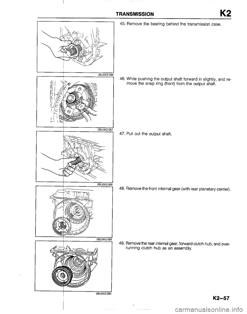 MAZDA B2200 1992  Workshop Manual 