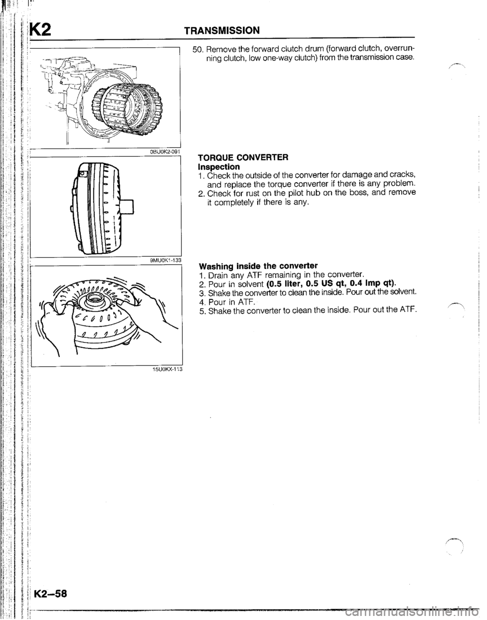MAZDA B2200 1992  Workshop Manual 