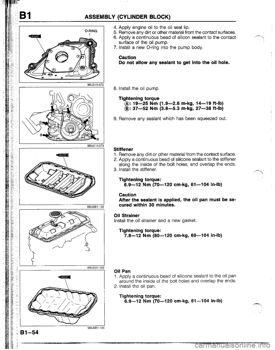 MAZDA B2200 1992  Workshop Manual 