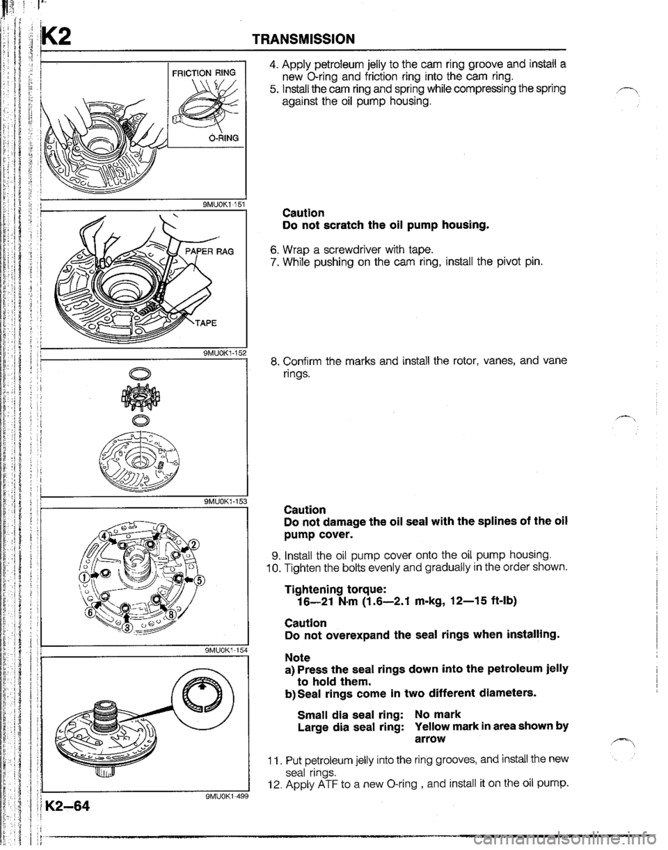 MAZDA B2200 1992  Workshop Manual 