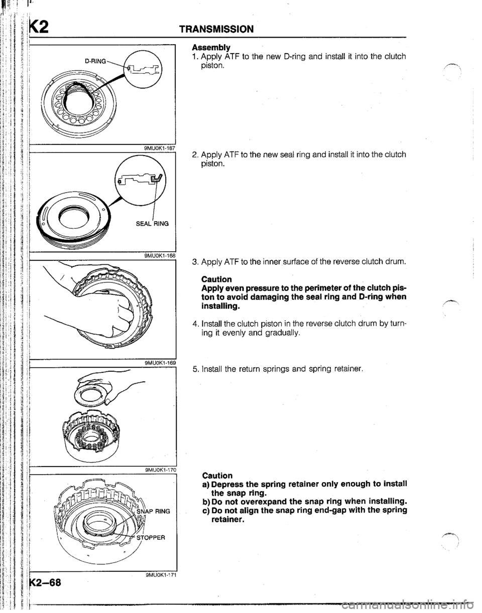 MAZDA B2200 1992  Workshop Manual 