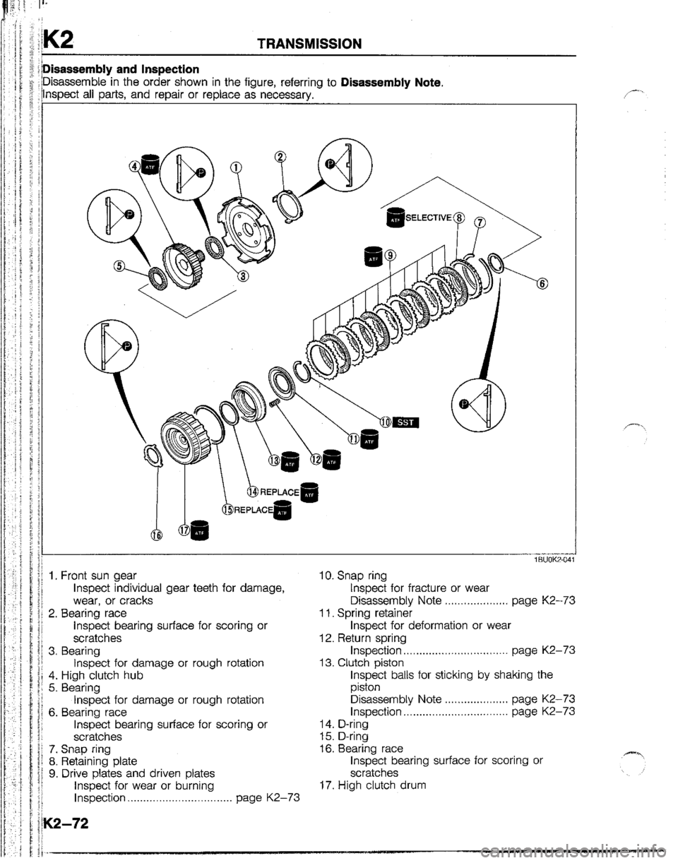 MAZDA B2200 1992  Workshop Manual 