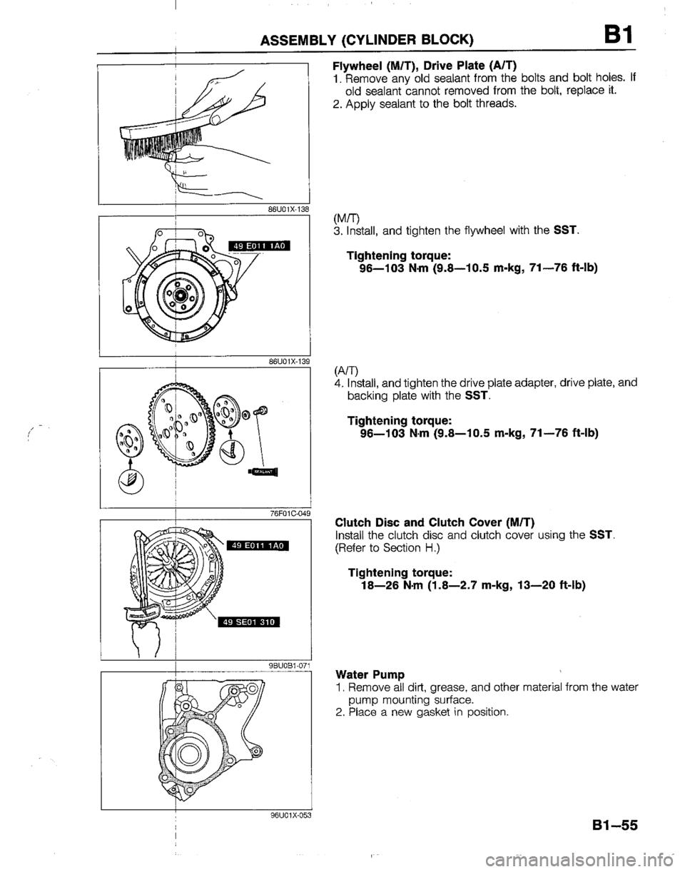 MAZDA B2200 1992  Workshop Manual 