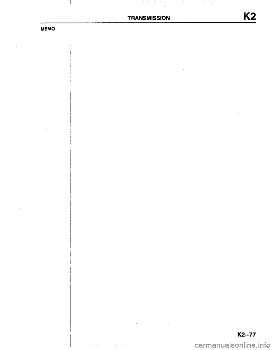 MAZDA B2200 1992  Workshop Manual 