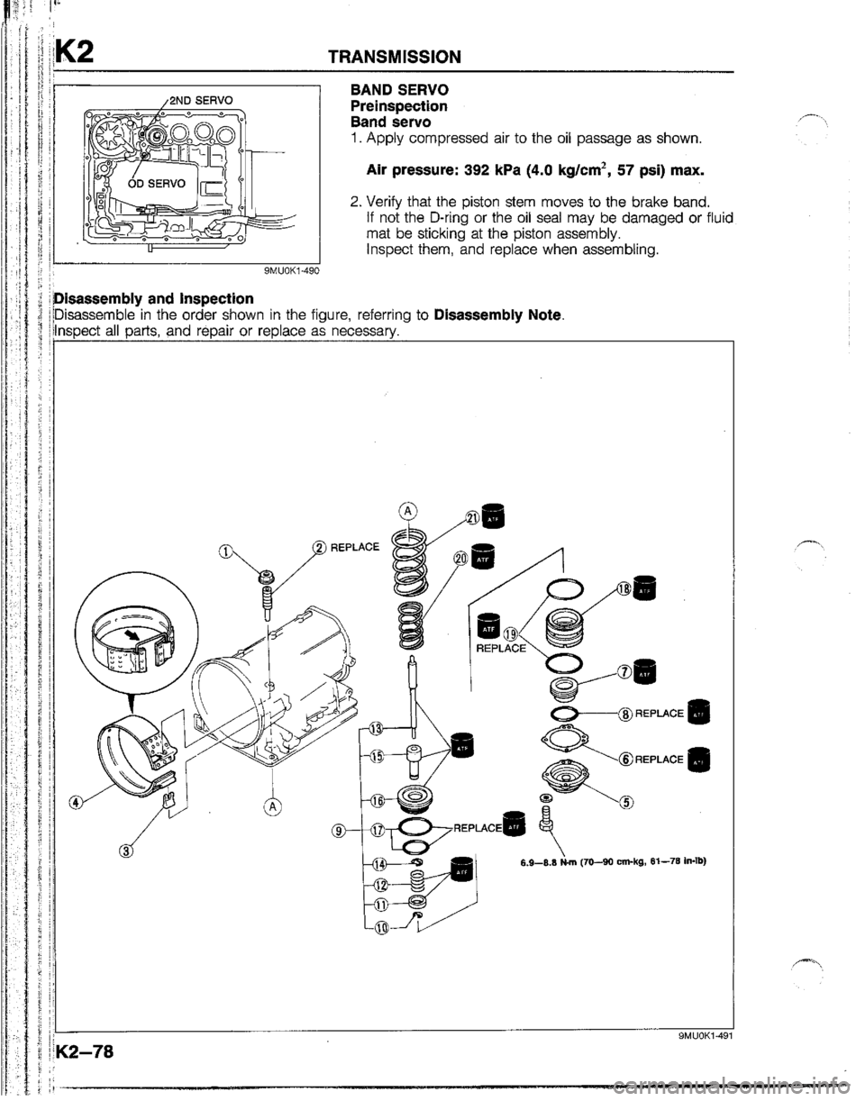 MAZDA B2200 1992  Workshop Manual 
