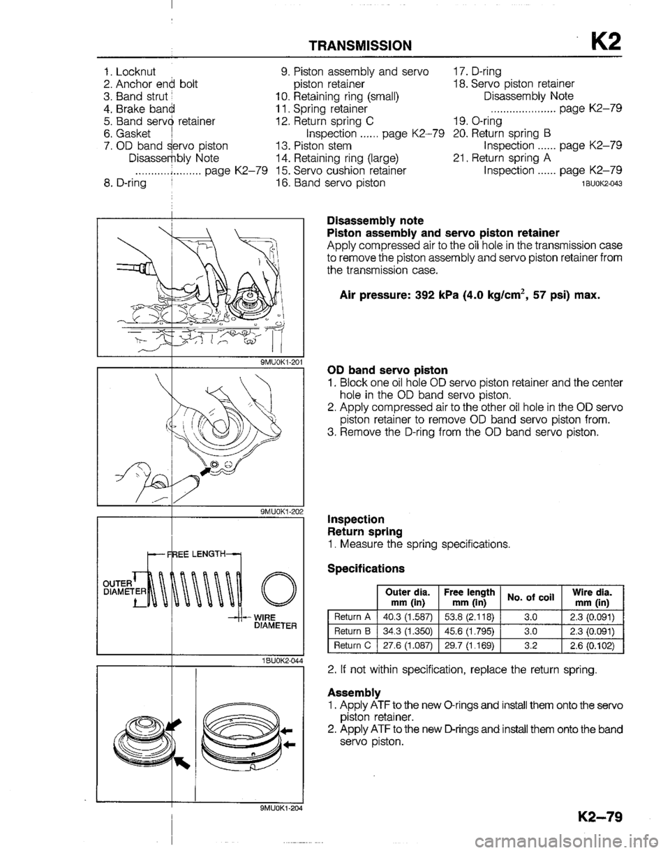 MAZDA B2200 1992  Workshop Manual 