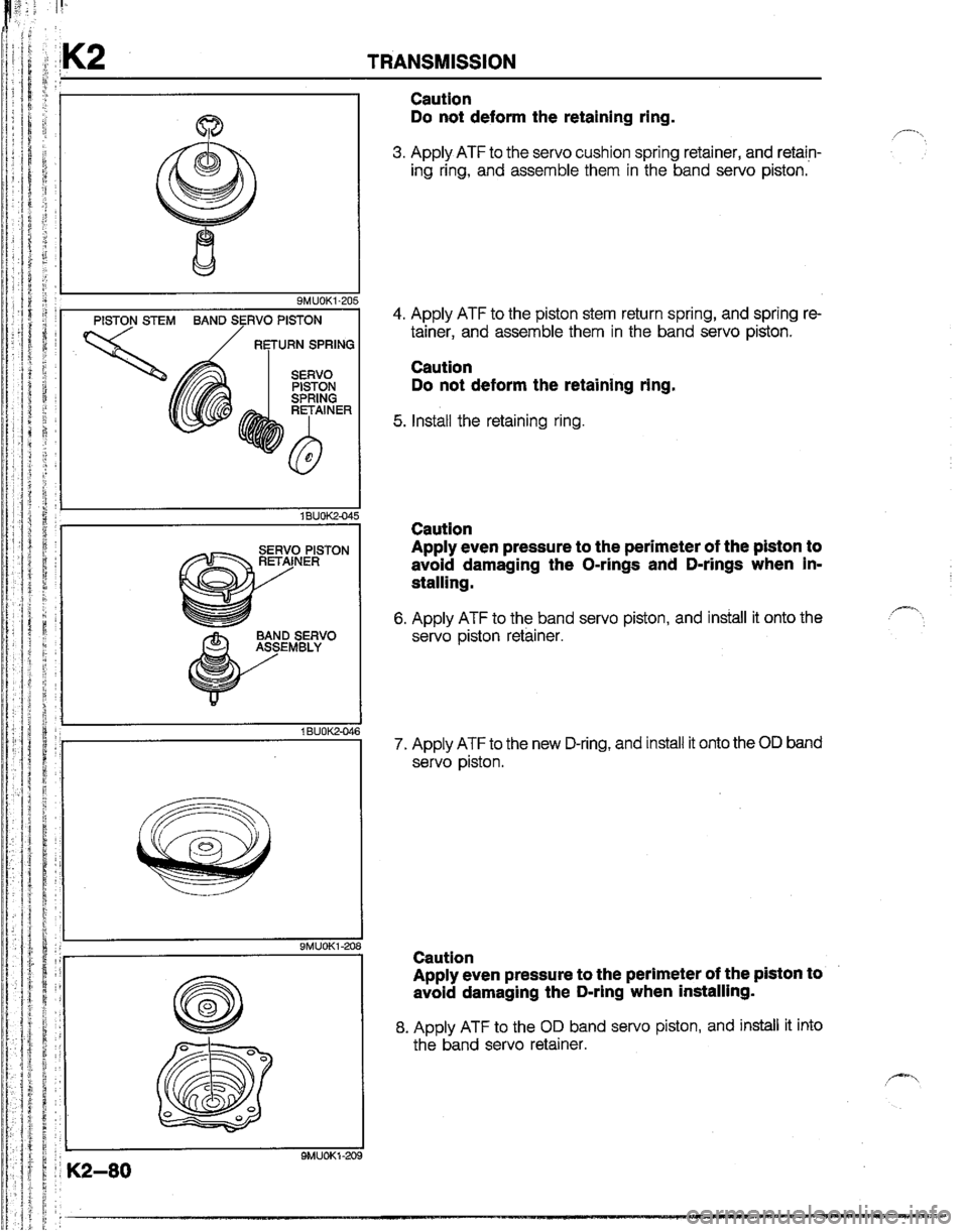 MAZDA B2200 1992  Workshop Manual 