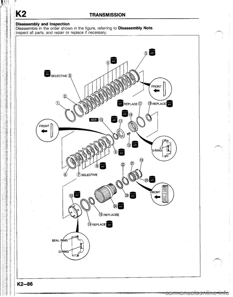 MAZDA B2200 1992  Workshop Manual 