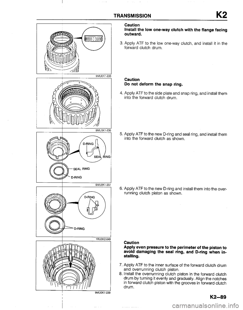 MAZDA B2200 1992  Workshop Manual 