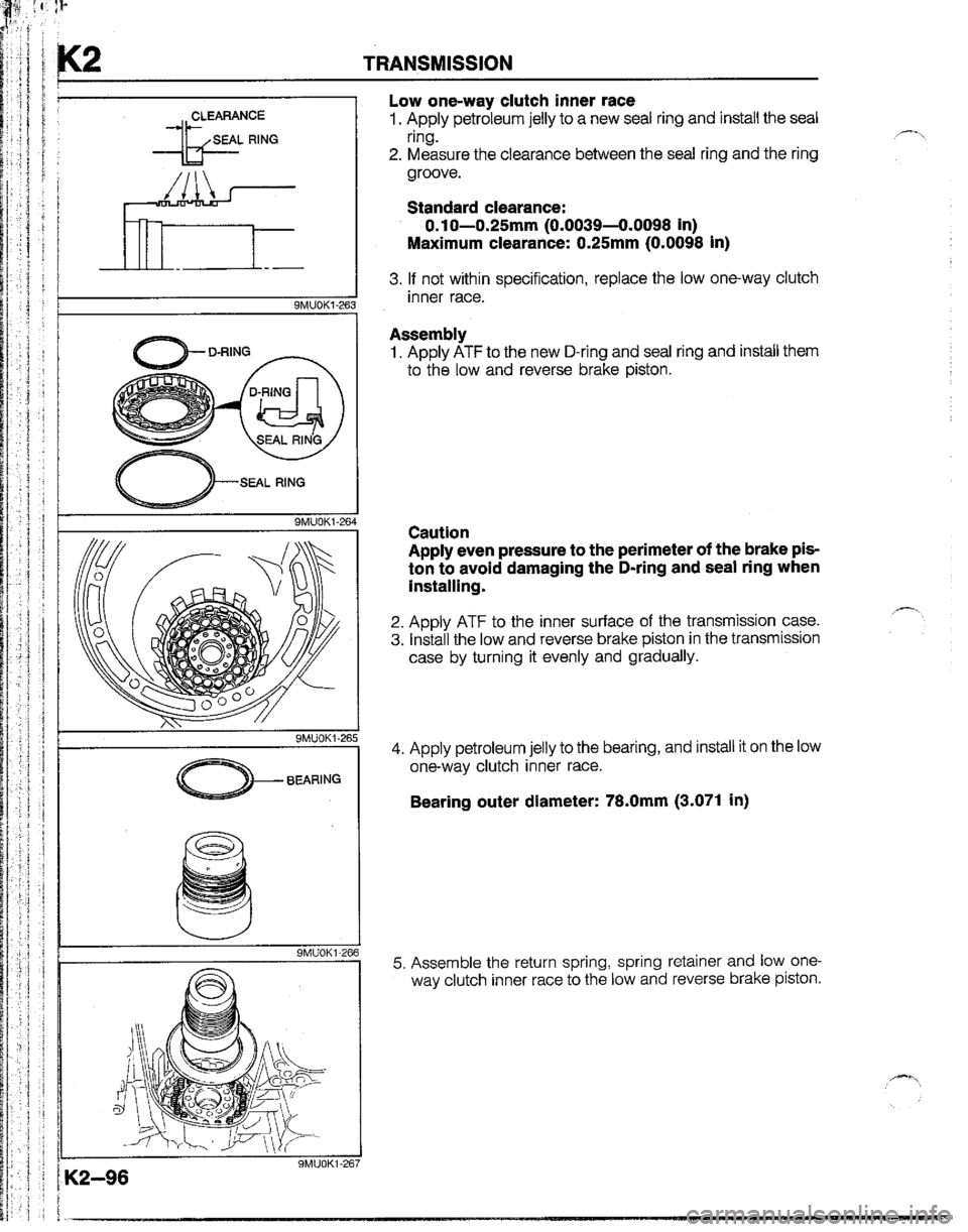 MAZDA B2200 1992  Workshop Manual 