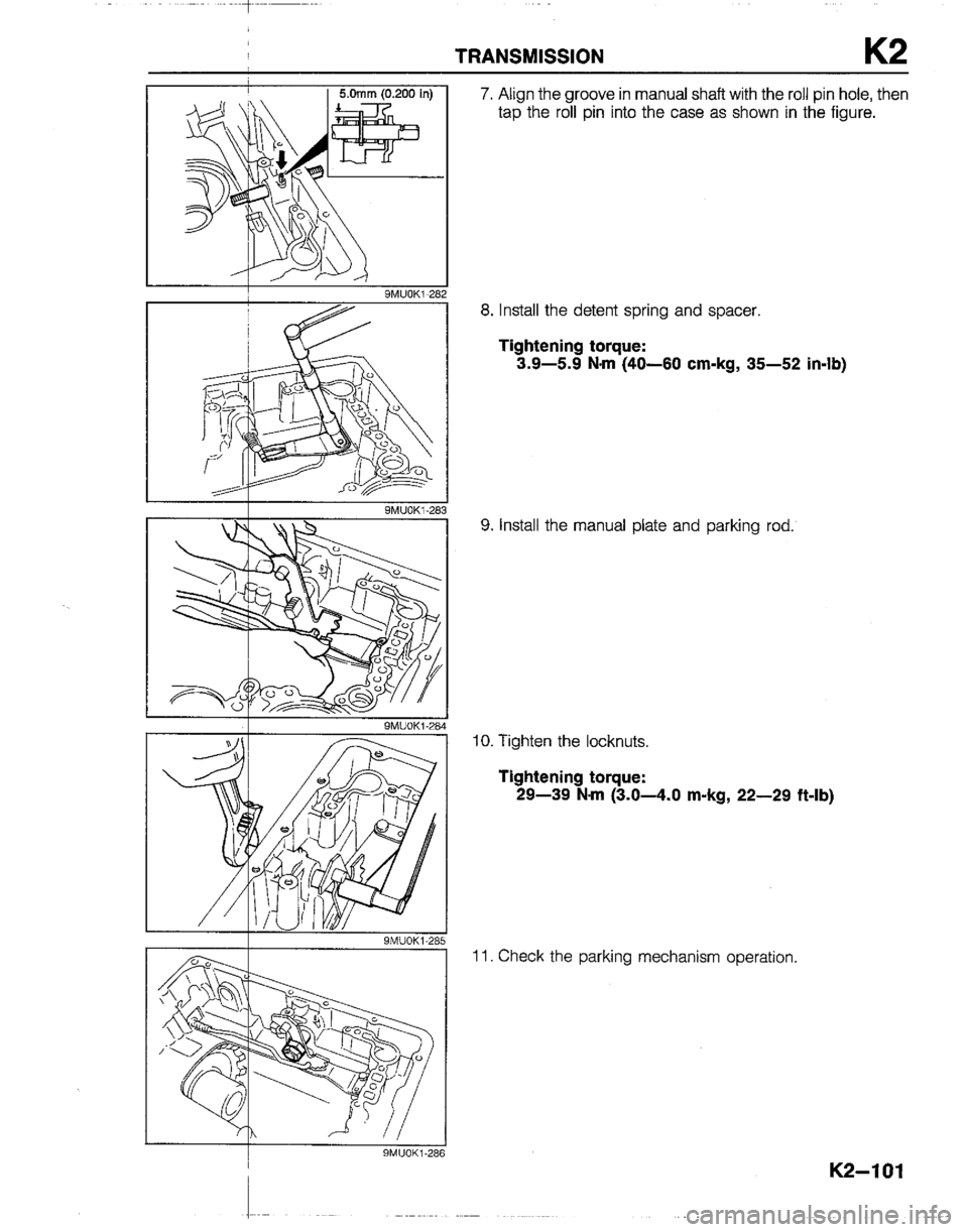 MAZDA B2200 1992  Workshop Manual 