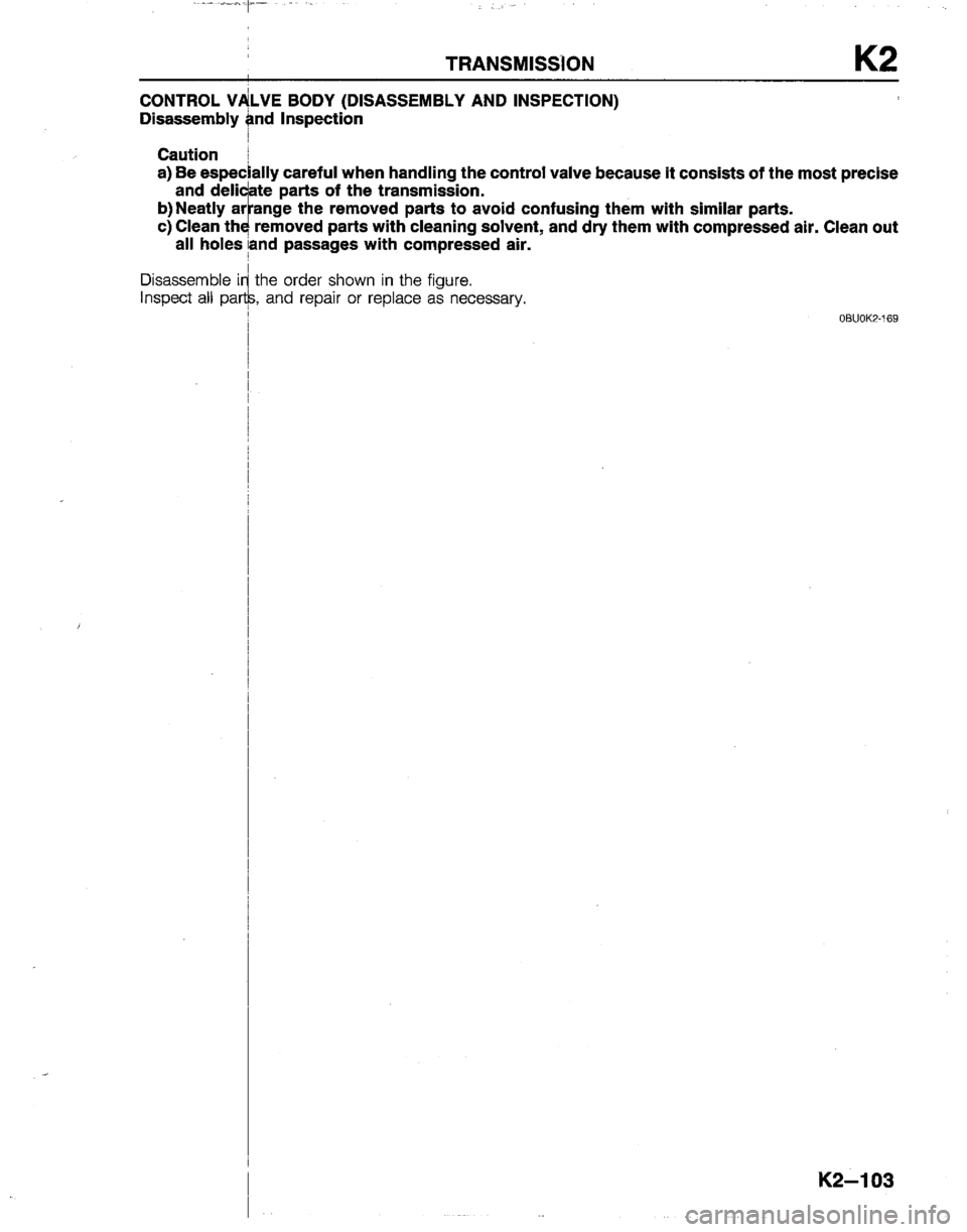 MAZDA B2200 1992  Workshop Manual 