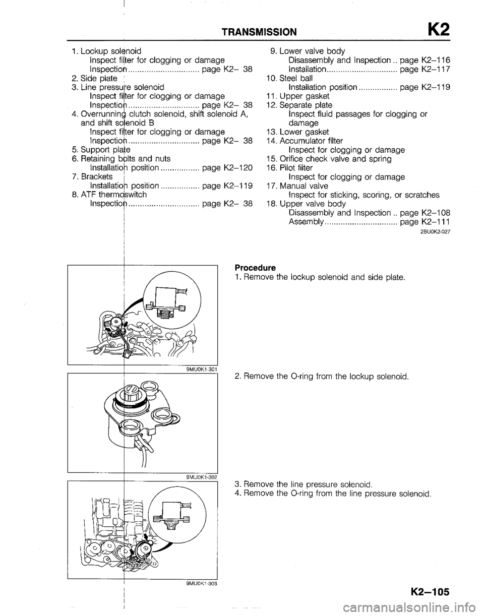 MAZDA B2200 1992  Workshop Manual 