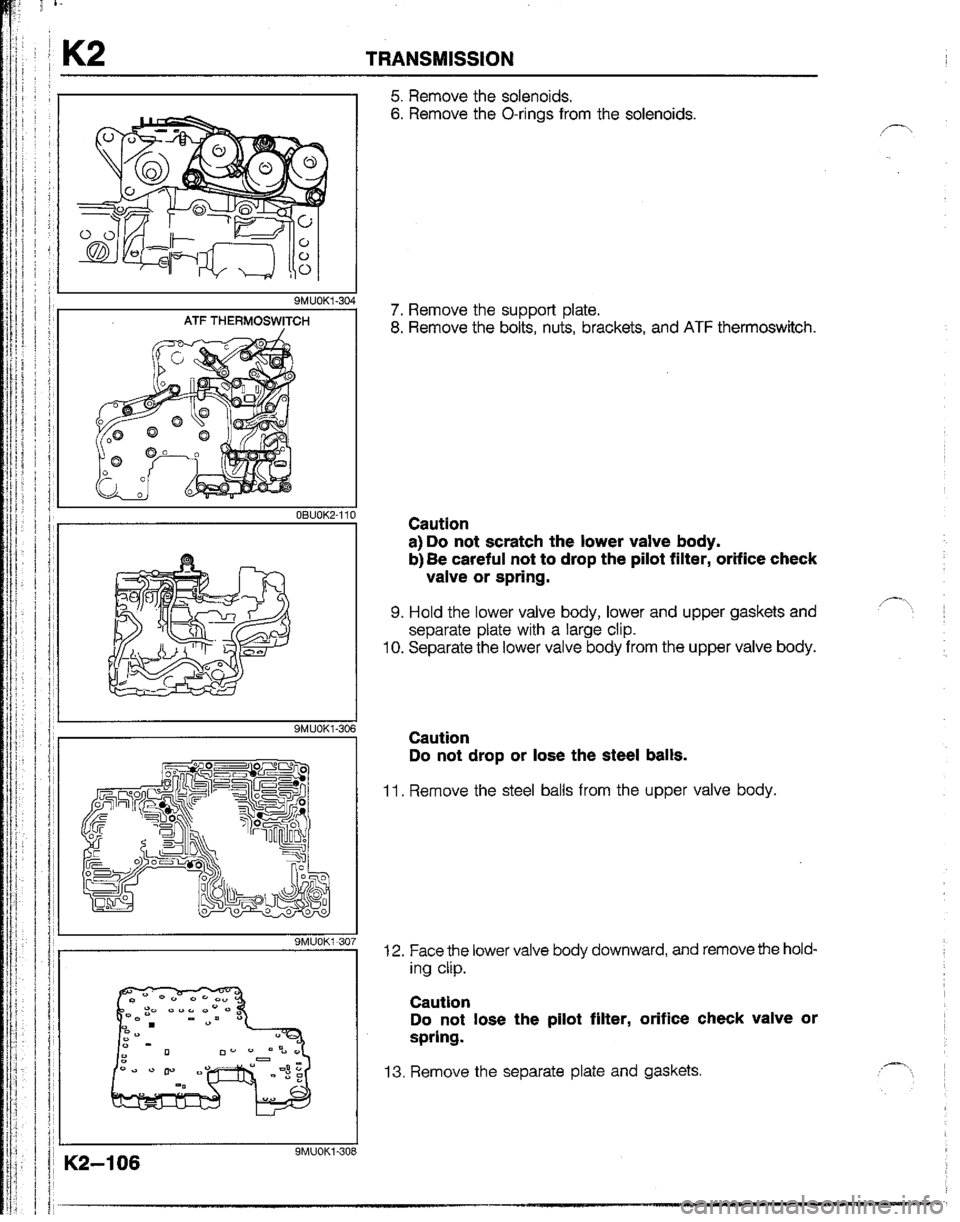 MAZDA B2200 1992  Workshop Manual 