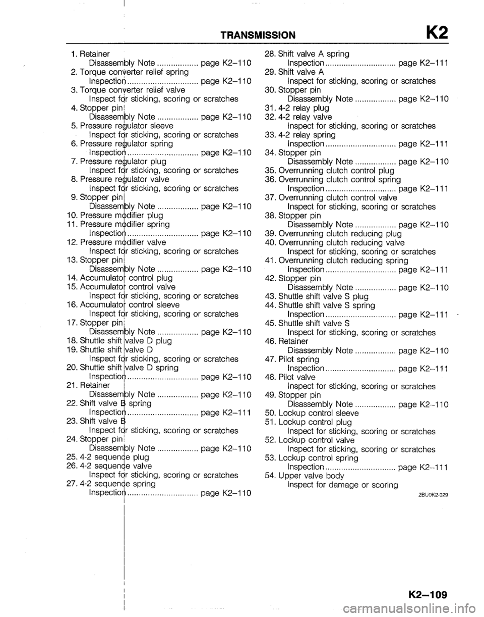 MAZDA B2200 1992  Workshop Manual 