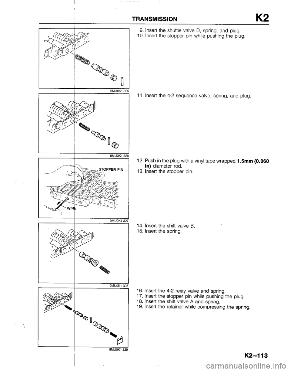 MAZDA B2200 1992  Workshop Manual 