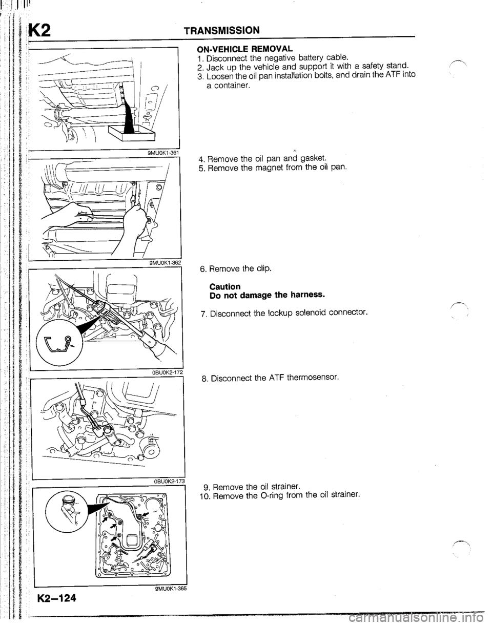 MAZDA B2200 1992  Workshop Manual 