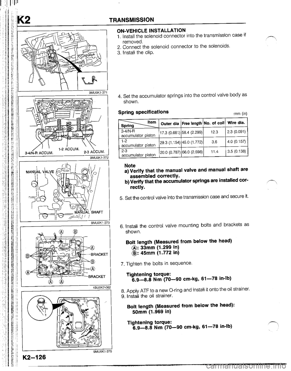 MAZDA B2200 1992  Workshop Manual 
