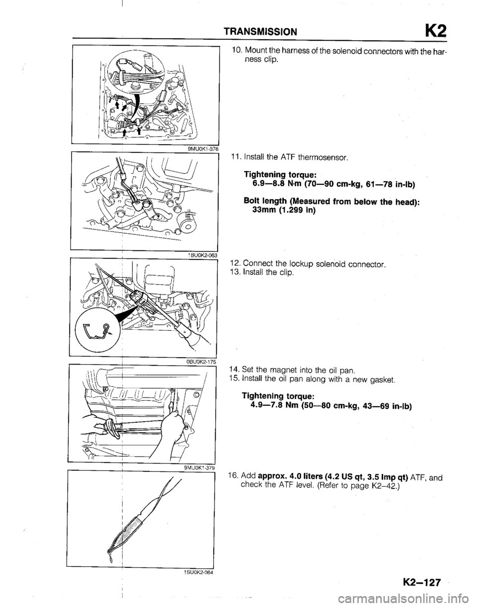 MAZDA B2200 1992  Workshop Manual 