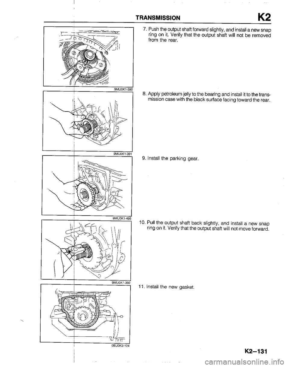 MAZDA B2200 1992  Workshop Manual 