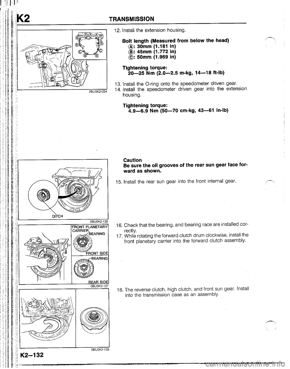 MAZDA B2200 1992  Workshop Manual 