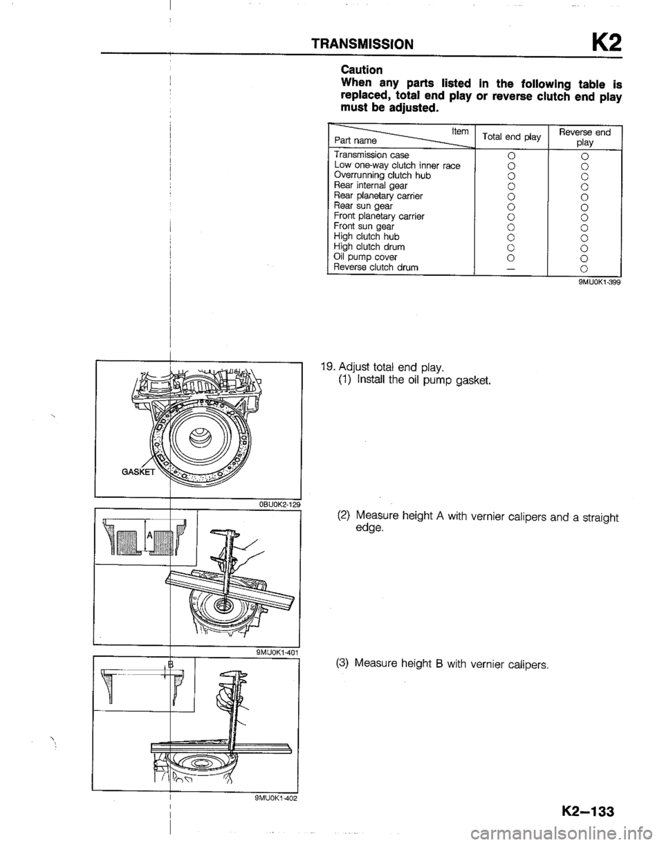 MAZDA B2200 1992  Workshop Manual 