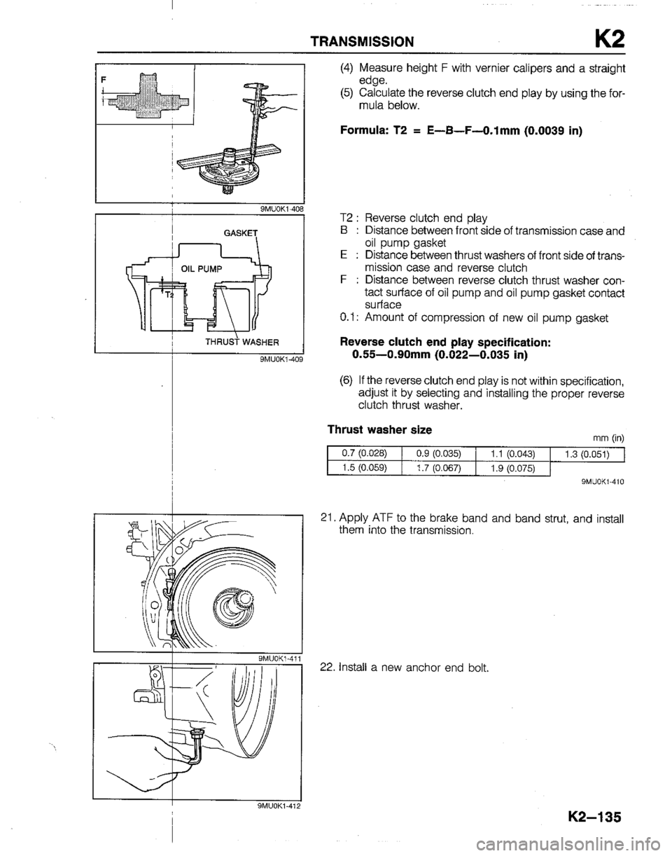 MAZDA B2200 1992  Workshop Manual 
