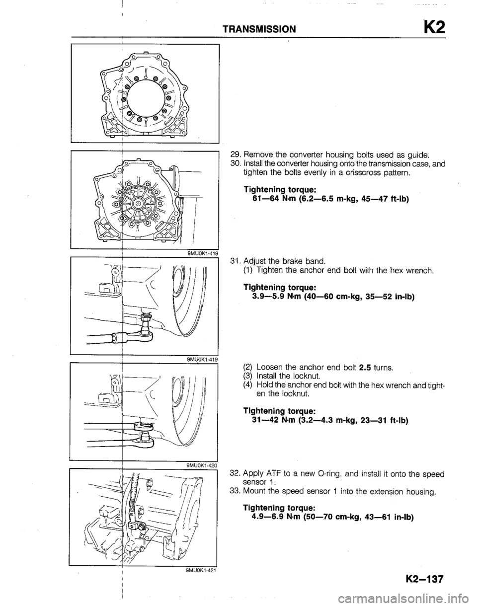 MAZDA B2200 1992  Workshop Manual 